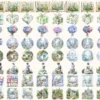 Monet's Garden Watercolor Clipart Set - 550+ transparent PNG, Spring garden graphics, Romantic florals art, Commercial use, Digital download