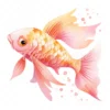 20 High-Quality Baby Pink Koi Fish Clipart - Koi fish digital watercolor JPG instant download for commercial use - Digital download