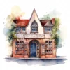 20 High-Quality Gothic Bookshop Clipart - Gothic bookshop digital watercolor JPG instant download for commercial use - Digital download