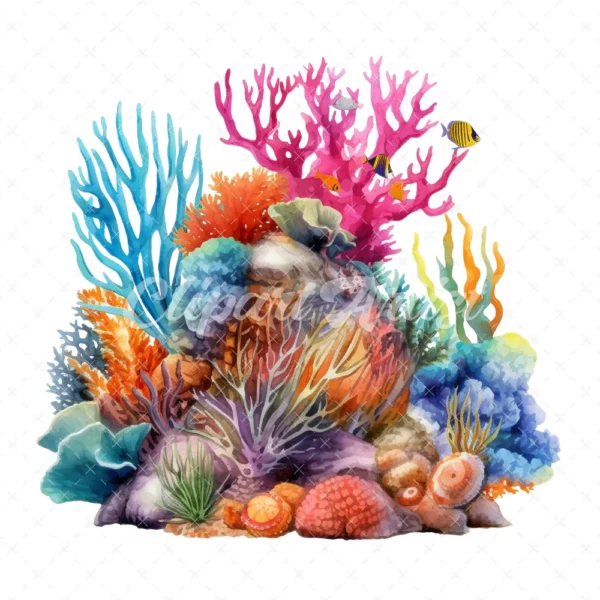 19 High-Quality Reef Clipart - Reef digital watercolor JPG instant download for commercial use - Digital download