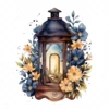 20 High-Quality Night Lanterns Clipart - Night lanterns digital watercolor JPG instant download for commercial use - Digital download