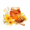 20 High-Quality Honey Clipart - Honey bee digital watercolor JPG instant download for commercial use - Digital download