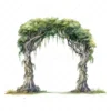 24 High-Quality Wedding Tree Arch Clipart - Tree arch digital watercolor JPG instant download for commercial use - Digital download