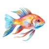 28 High-Quality Fish Clipart - Fish digital watercolor JPG instant download for commercial use - Digital download