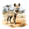 19 High-Quality Aardwolf Clipart - Aardwolf digital watercolor JPG instant download for commercial use - Digital download