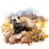 20 High-Quality Honey Badger Clipart - Honey badger digital watercolor JPG instant download for commercial use - Digital download
