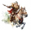 20 High-Quality Riding Vikings Clipart - Riding vikings digital watercolor JPG instant download for commercial use - Digital download