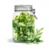20 High-Quality Herbs Jar Clipart - Herbs jar digital watercolor JPG instant download for commercial use - Digital download