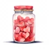 20 High-Quality Jar of Hearts Clipart - Jar of hearts digital watercolor JPG instant download for commercial use - Digital download
