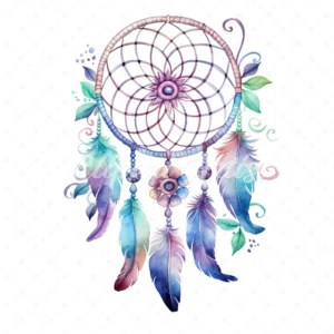 20 High-Quality Dreamcatcher Clipart - Dreamcatcher digital watercolor JPG instant download for commercial use - Digital download