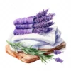 20 High-Quality Lavender Towels Clipart - Lavender towels digital watercolor JPG instant download for commercial use - Digital download