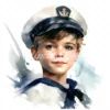 20 High-Quality Sailor Boy Clipart - Sailor boy digital watercolor JPG instant download for commercial use - Digital download