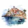 19 High-Quality Italian Seaside Clipart - Italian seaside digital watercolor JPG instant download for commercial use - Digital download