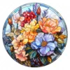 20 High-Quality Flowers Stained Glass Clipart - Bouquet flower digital watercolor JPG instant download for commercial use - Digital download