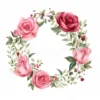 20 High-Quality Roses Wreath Clipart - Roses wreath digital watercolor JPG instant download for commercial use - Digital download