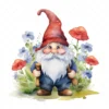 20 High-Quality Happy Cute Gnome Clipart - Happy cute gnome digital watercolor JPG instant download for commercial use - Digital download