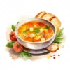 20 High-Quality Soup Clipart - Soup digital watercolor JPG instant download for commercial use - Digital download