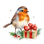 20 High-Quality Robin Bird on Gifts Clipart - Robin bird gifts digital watercolor JPG instant download for commercial use - Digital download