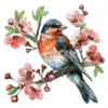 20 High-Quality Chaffinch Flower Clipart - Chaffinch flower digital watercolor JPG instant download for commercial use - Digital download