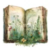 20 High-Quality Forgotten Book Clipart - Forgotten book digital watercolor JPG instant download for commercial use - Digital download