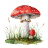 20 High-Quality Clipart - Toadstool digital watercolor JPG instant download for commercial use - Digital download