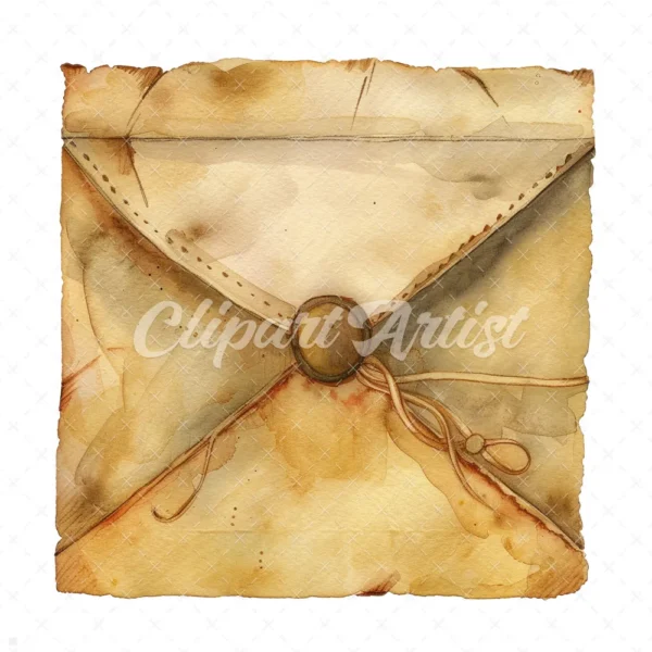 20 High-Quality Antique Letter Envelope Clipart - Letter envelope watercolor JPG instant download for commercial use - Digital download