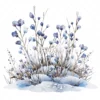 22 High-Quality Winter Wildflowers Clipart - Winter wildflowers watercolor JPG instant download for commercial use - Digital download
