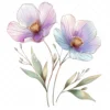 19 High-Quality Wild Flower Clipart - Colorful wild flower digital watercolor JPG instant download for commercial use - Digital download
