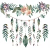 20 High-Quality Boho Leaves Garland Clipart - Boho leaf garland digital watercolor JPG instant download for commercial use -Digital download