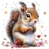 24 High-Quality Cute Baby Squirrel Clipart - Cute baby squirrel digital watercolor JPG instant download for commercial use -Digital download