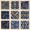 Navy and Silver Seamless Digital Paper - 63 Scrapbook patterns, Blue and silver wedding paper, Silver foil, Commercial use, Digital download