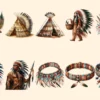 Native America PNG Clipart Collection - 52 PNG, Cultural illustrations png, Traditional graphics art, Commercial use, Digital download