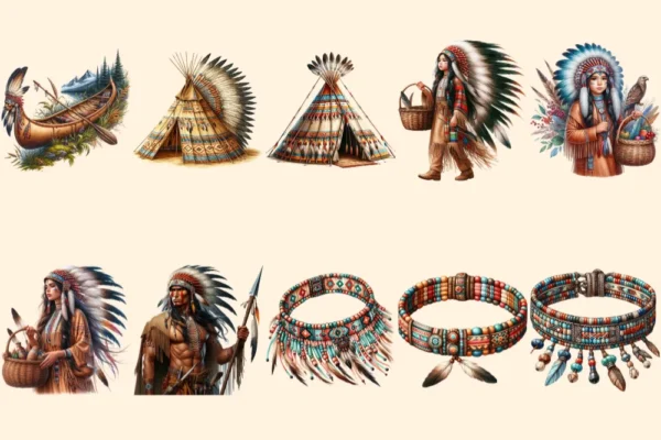 Native America PNG Clipart Collection - 52 PNG, Cultural illustrations png, Traditional graphics art, Commercial use, Digital download