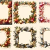 Christmas Frames PNG Clipart Collection - 30 PNG, Festive frame graphics, Holiday borders printable, Commercial use, Digital download