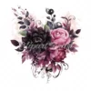 18 High-Quality Gothic Flower Clipart - Gothic flower digital watercolor JPG instant download for commercial use - Digital download