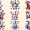 Butterfly Gnomes PNG Clipart Collection - 44 PNG, Gnome gardener graphics, Charming butterfly png, Commercial use, Digital download