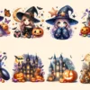 Halloween (P-2) PNG Clipart Collection - 38 PNG, Adorable halloween fun art, Trick or treat graphics, Commercial use, Digital download