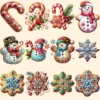 Christmas Cookies PNG Clipart Collection - 82 PNG, Holiday cookie graphics, Festive treat art, Commercial use, Digital download