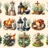 Imbolc Celebrations PNG Clipart Collection - 74 PNG, Seasonal celebration graphics, Pagan printables, Commercial use, Digital download
