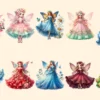Spring Fairies PNG Clipart Collection - 52 PNG, Whimsical fairy illustrations, Enchanting printables, Commercial use, Digital download