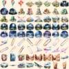 Travel Watercolor Clipart Bundle - 730+ transparent PNG, Adventure, Wanderlust , Vacation holiday graphics, Commercial use, Digital download