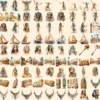 Ancient Egypt Watercolor Clipart Bundle - 770+ transparent PNG, Egyptian illustrations, Pharaohs graphics, Commercial use, Digital download