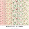 Viva Mexico Seamless Patterns, Cinco de Mayo JPEG, Pinata & cactus pattern, Guitar, Tequila repeating pattern, Digital scrapbook paper
