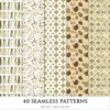 Autumn Gallery Seamless Patterns, Chic fall JPEG, Botanical pattern, Pumpkin, Falling leaves repeating pattern, Digital scrapbook paper