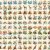 Tropical Animals Watercolor Clipart Bundle - 1030+ transparent PNG, Wild animal illustrations, Jungle png, Commercial use, Digital download