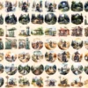 Bikers Watercolor Clipart Bundle - 480+ transparent PNG, Road warrior enthusiast illustrations, Motorbike, Commercial use, Digital download