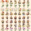 Wildflowers Watercolor Clipart Bundle - 604+ transparent PNG, Blooming wildflower graphics, Spring nature, Commercial use, Digital download