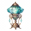 20 High-Quality Victorian Antique Lamps Clipart - Antique lamp digital watercolor JPG instant download for commercial use - Digital download