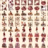 Burgundy Fall Watercolor Clipart Bundle - 672+ transparent PNG, Autumn burgundy images, Seasonal leaf png, Commercial use, Digital download