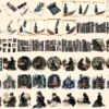 Gothic Academia Watercolor Clipart Bundle - 443+ transparent PNG, Academic mystery images, Gothic study png, Commercial use,Digital download